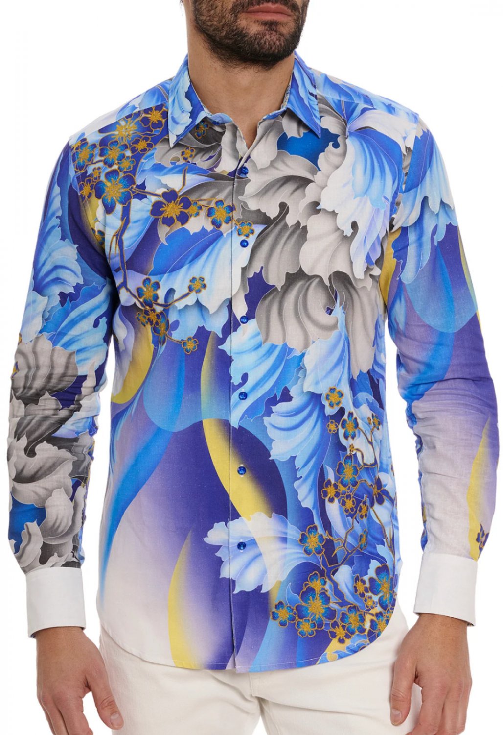 Robert Graham Thelonius Embroidered Long Sleeve Shirt Size 2XL NWTS