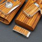 Brizard and Co Zebrawood 3 Slot Case , Cutter and Lighter Made in USA NIB