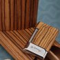 Brizard and Co Zebrawood 3 Slot Case , Cutter and Lighter Made in USA NIB