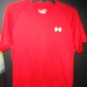 Under Armour Men's HeatGear Short Sleeve Red Tee Shirt Size Large