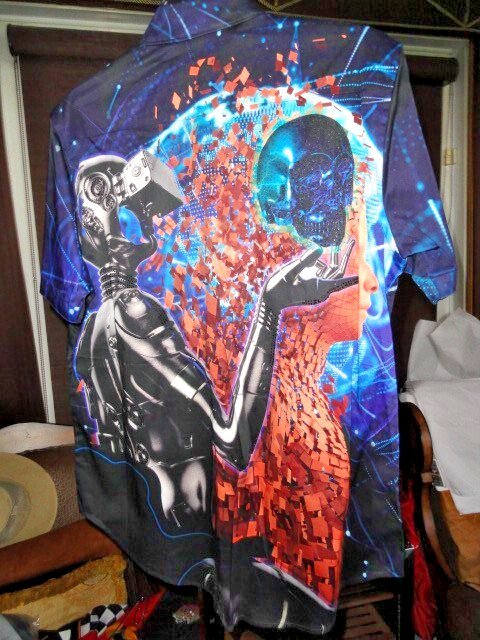 Robert Graham Meta Future Short Sleeve Shirt Size 4XL NWTS