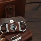 Brizard " Show Band " 5 slot case  Antique Saddle with cutter & lighter USA NIB