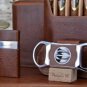 Brizard " Show Band " 5 slot case  Antique Saddle with cutter & lighter USA NIB