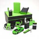 Brizard and Co Black and Lime Green Leather Humidor 60 / 70 count Made in USA