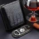 Brizard " Show Band "  5  slot case - Croco Pattern Black  and Cutter NIB