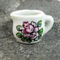 Tiny White Ceramic Flower decorated Pitcher Occupied Japan