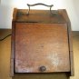 Antique oak wooden coal scuttle, wood box, rubbish bin, bread box, Victorian