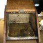 Antique oak wooden coal scuttle, wood box, rubbish bin, bread box, Victorian