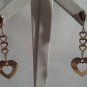 18 kt Gold Hearts Drop Stud  Earrings