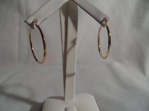 18 kt Gold Hoop  Earrings (0411)