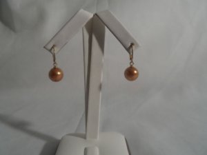 18 kt Gold Pearl (gold colour) Drop   Earrings