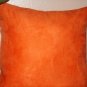 Handmade Decorative Orange Micro Suede Pillow Cover,Throw Covers, 18 x 18