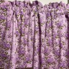 HANDMADE LAVENDER SHABBY ROSE VALANCE ,42 X 15 INCHES