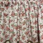 HANDMADE PINK SHABBY ROSE AND POLKA DOT VALANCE,42 X15 INCHES