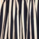 HANDMADE NAVY BLUE AND WHITE STRIPE VALANCE,41 X 15 INCHES