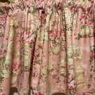HANDMADE FLOWER AND TEACUP VALANCE,41 X15 INCHES