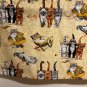 HANDMADE PLAYFUL CAT VALANCE,41 X 15 INCHES