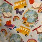 HANDMADE LIGHT BLUE, BACK TO SCHOOL VALANCE,42 X 15 INCHES