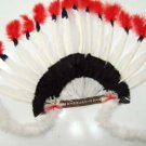 flamboyant  red indian headgear