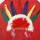 gaudy red indian headgear