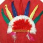 gaudy red indian headgear