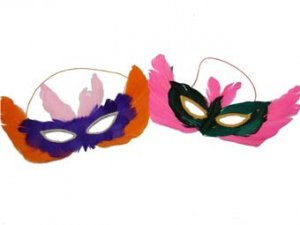 chic feather masks