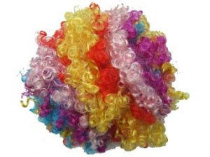 colourful afro hair