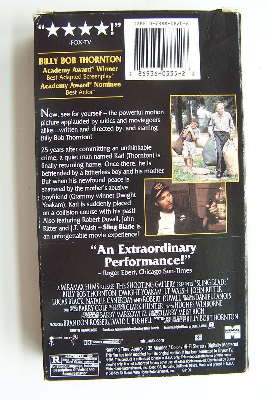 Sling Blade VHS Video Tape 1996