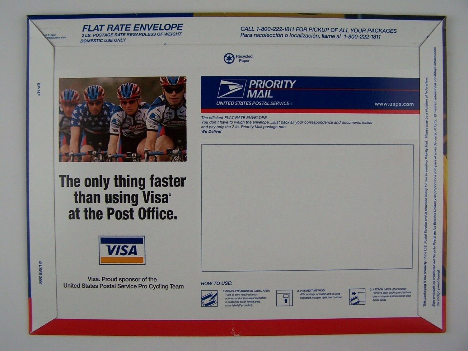 USPS / Lance Armstrong Priority Mail Envelope 2000 Tour de France