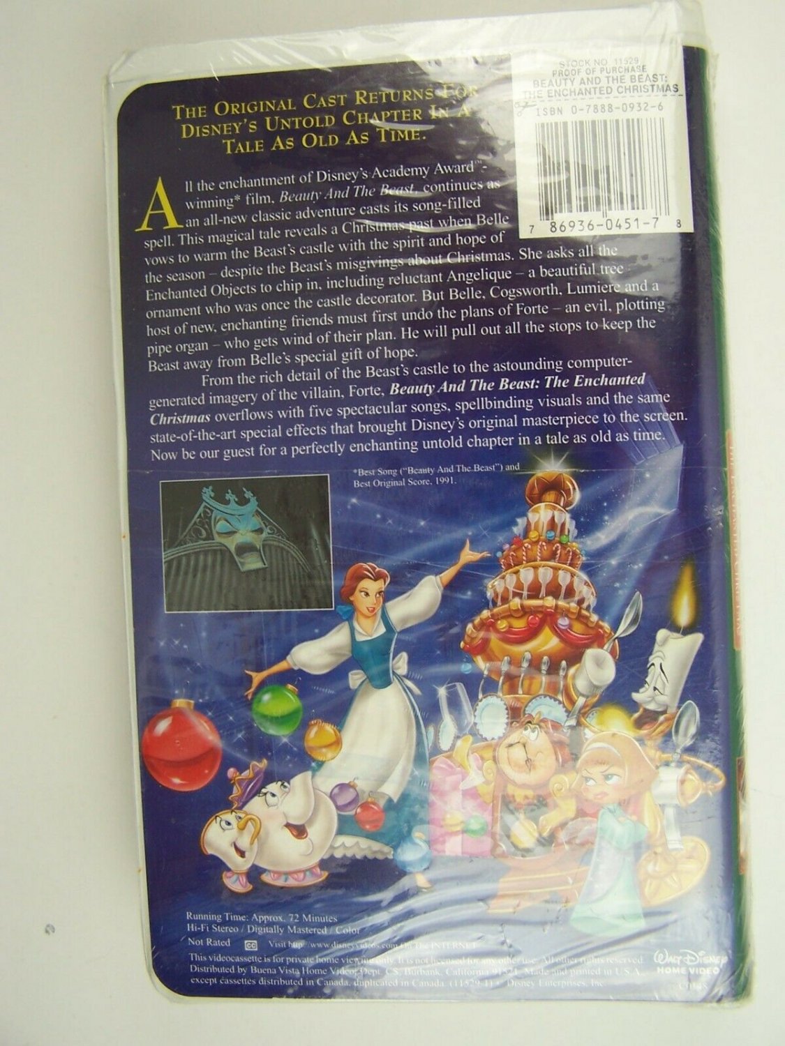 Walt Disney's Beauty and the Beast - The Enchanted Christmas VHS New Sealed