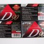 TDK D90 Cassette Tapes 90 Minute Blank High Output IECI/Type I D-90 4 Pack