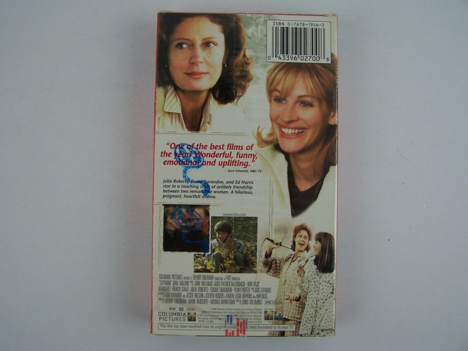 Stepmom VHS Video Tape Julia Roberts, Susan Sarandon