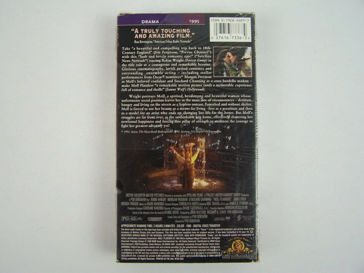 Moll Flanders VHS Video Tape Robin Wright Morgan Freeman Stockard Channing