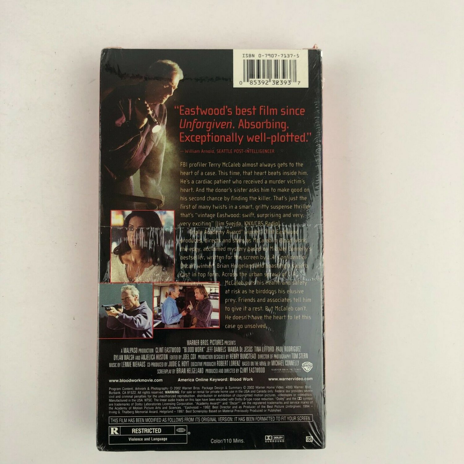 Blood Work VHS Video Tape Clint Eastwood New Sealed