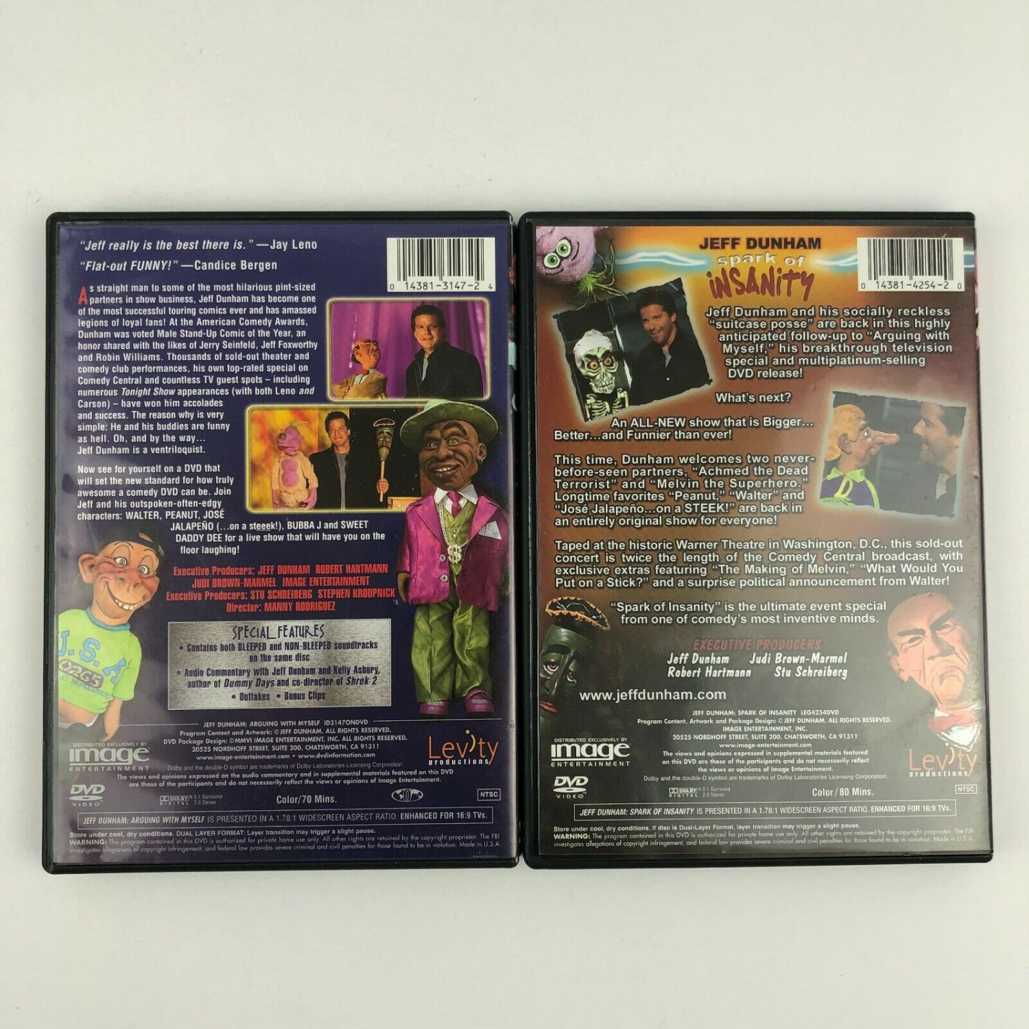 Jeff Dunham Ventriloquist DVD Comedy Lot Walter, Peanut, Jose Jalapeno