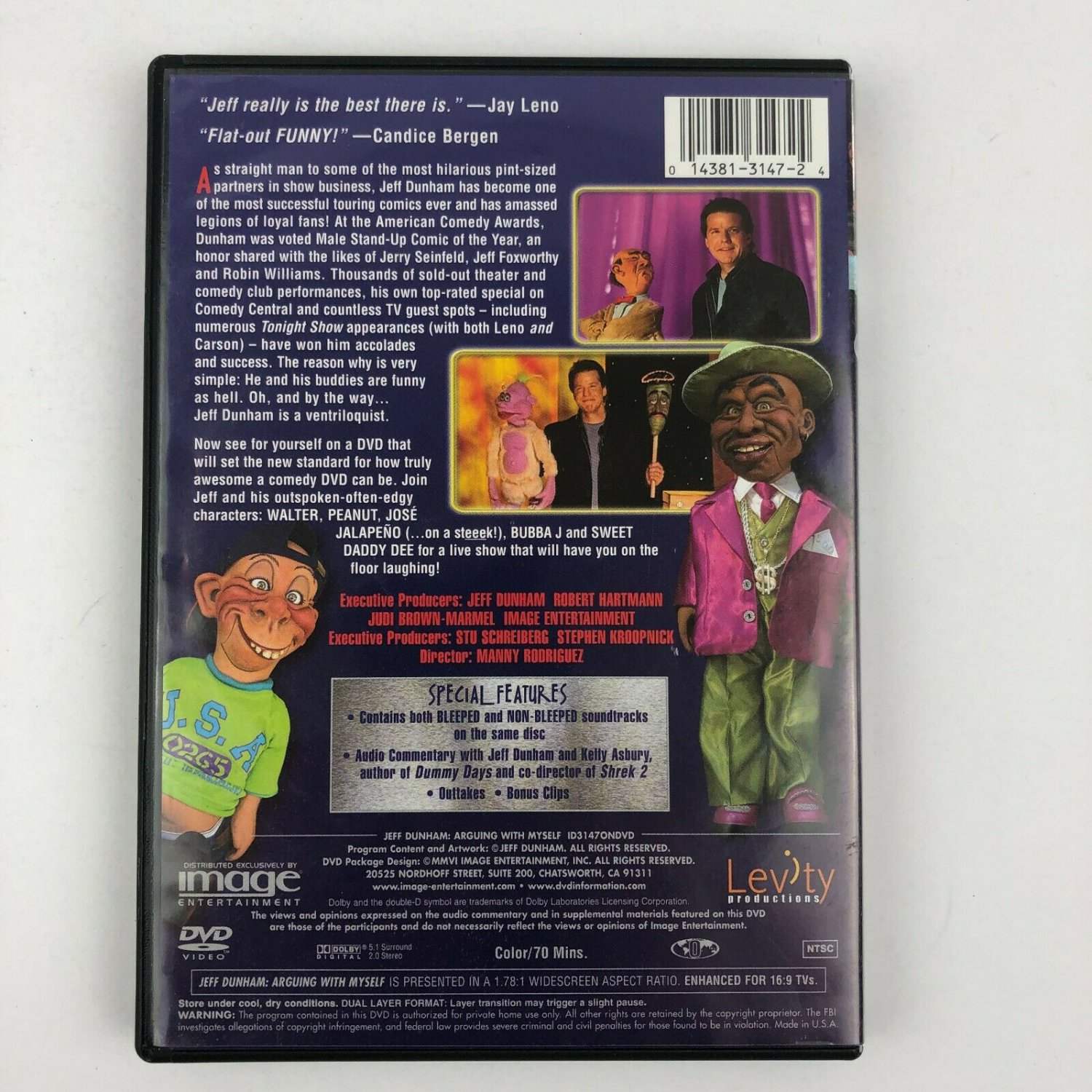 Jeff Dunham Ventriloquist DVD Comedy Lot Walter, Peanut, Jose Jalapeno