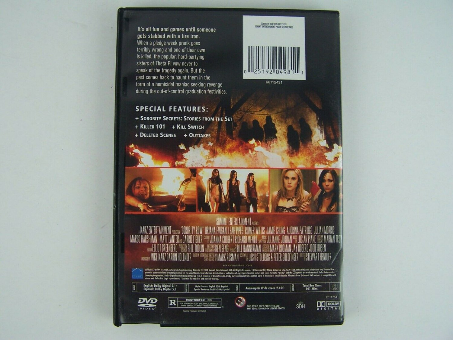 Sorority Row DVD Briana Evigan, Rumer Willis