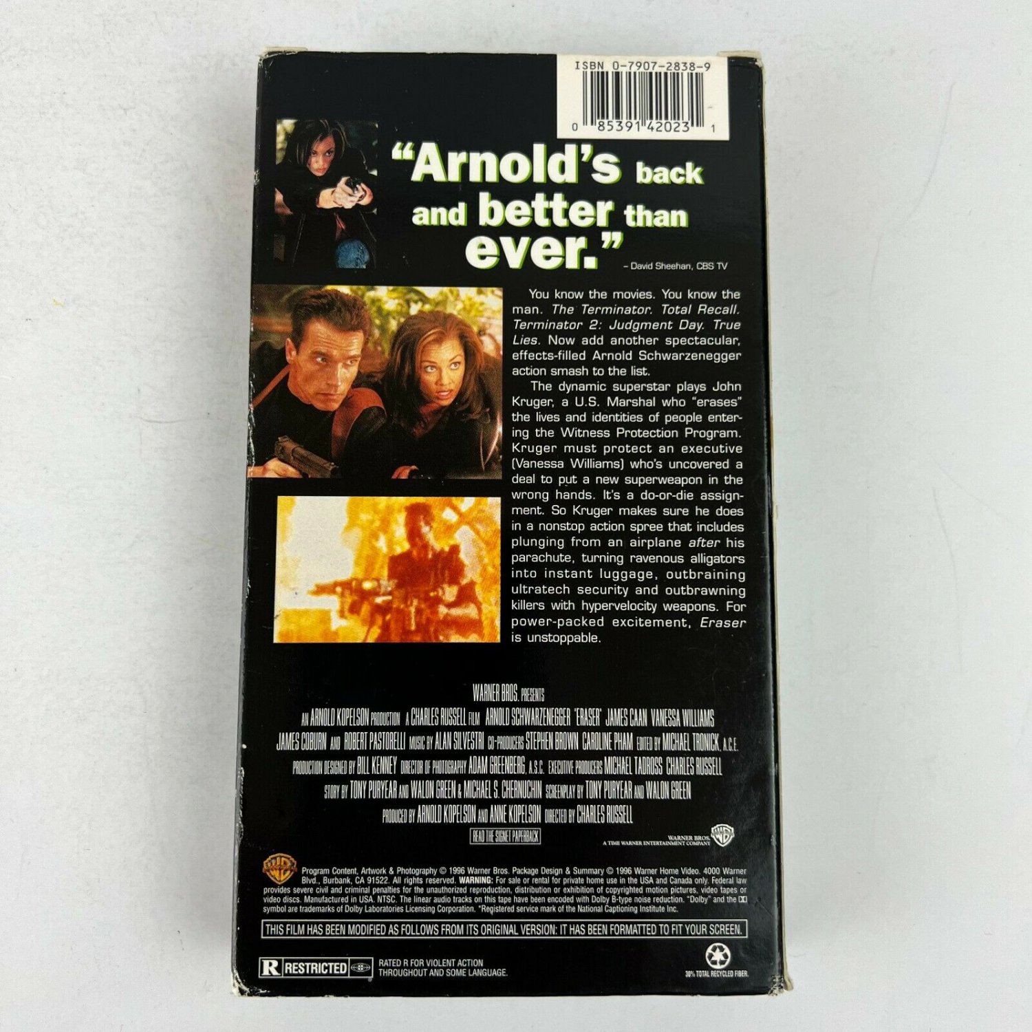 Eraser VHS Video Tape