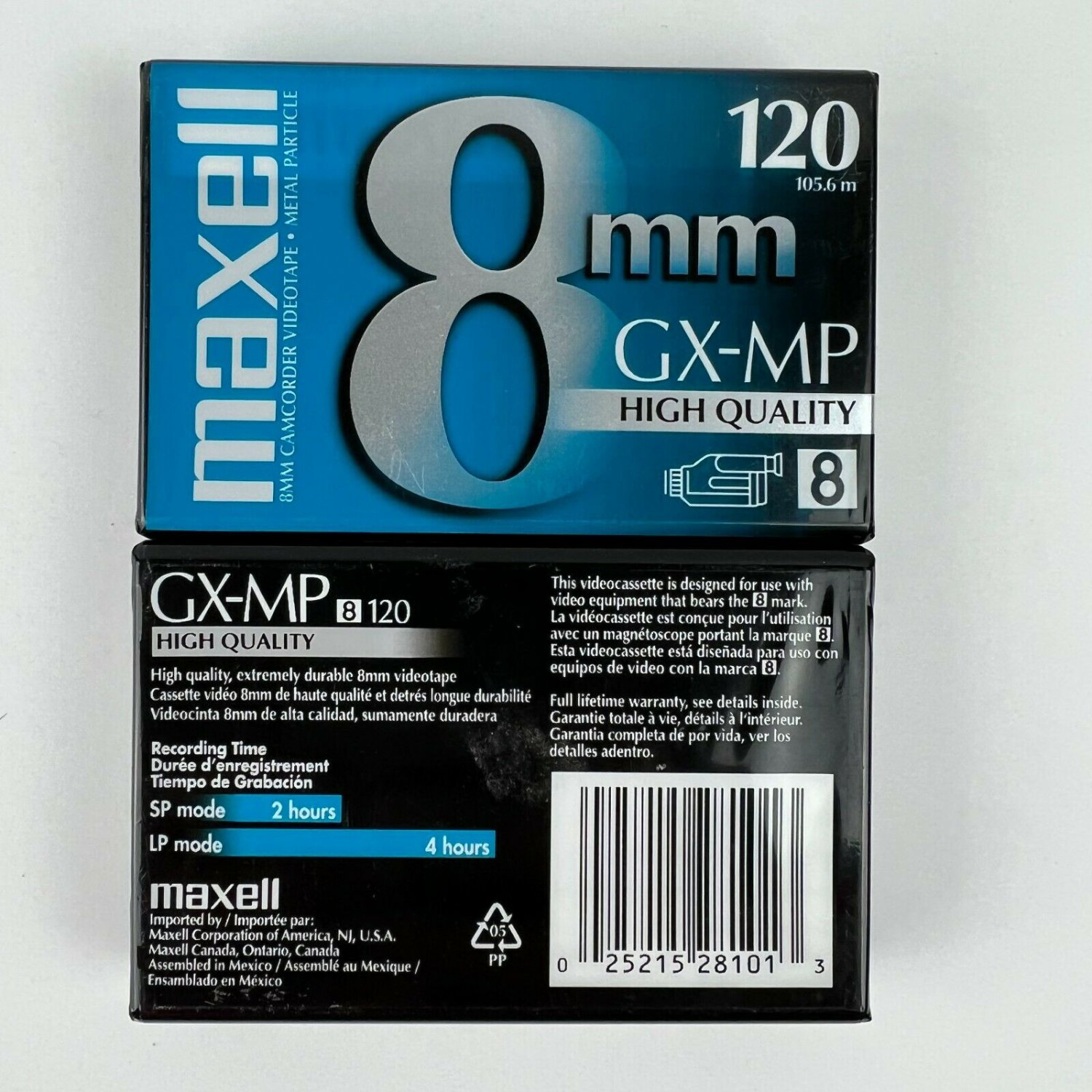 Maxell GXMP Metal Particle PG120 Video Cassette Tape for 8mm