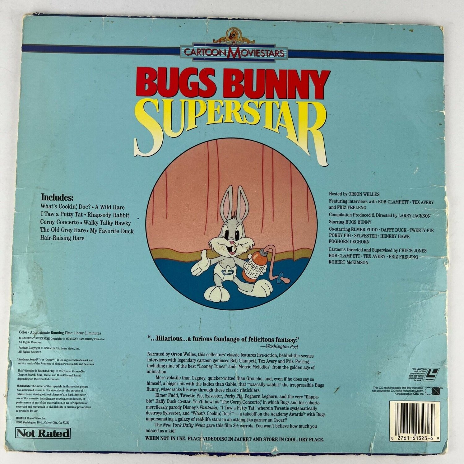 Looney Tunes: Bugs Bunny Superstar LaserDisc LD ML101323