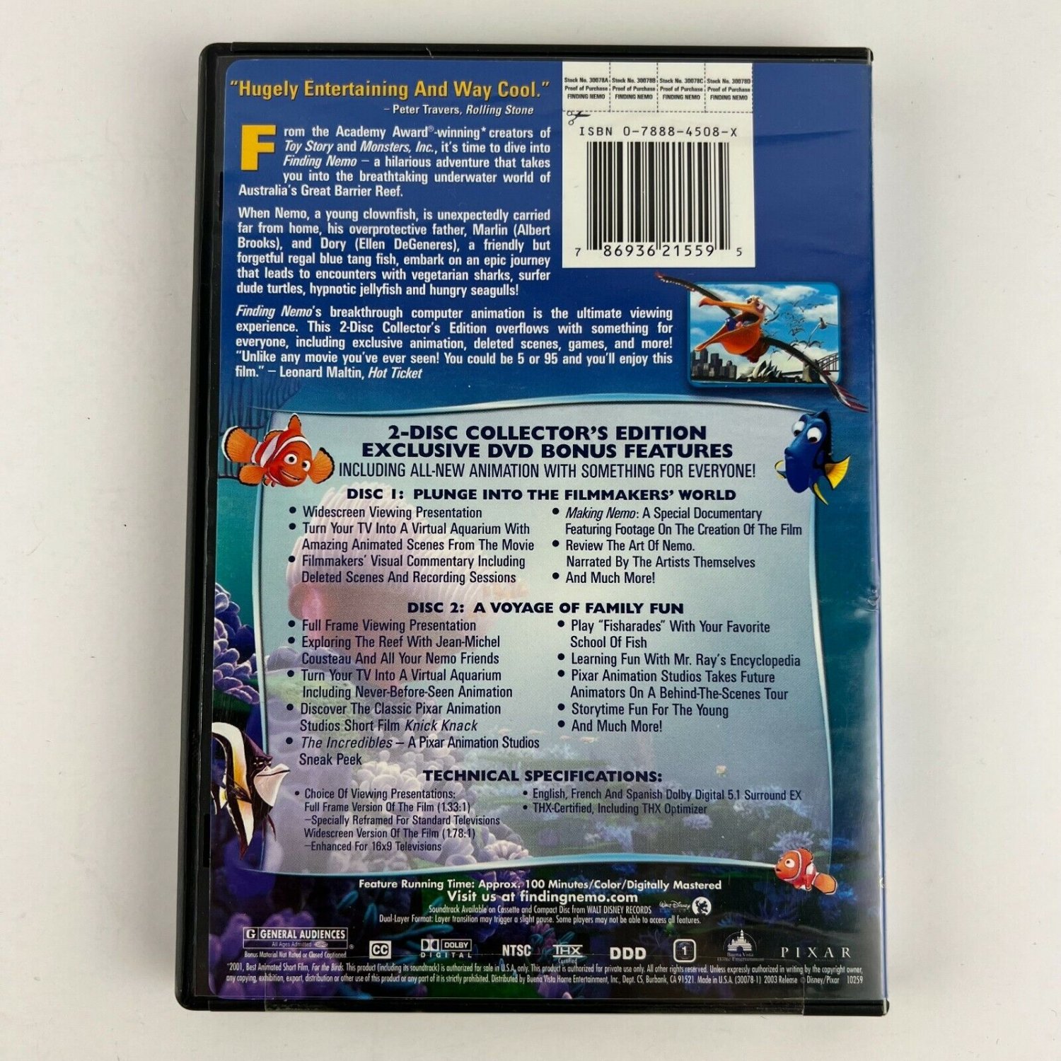 Walt Disney's Finding Nemo 2-Disc Collector's Edition DVD