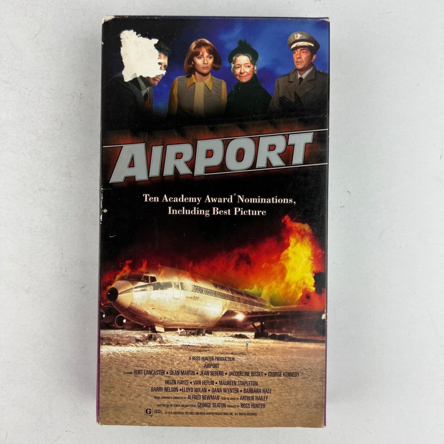 Airport VHS Video Tape Burt Lancaster, Dean Martin, Kennedy