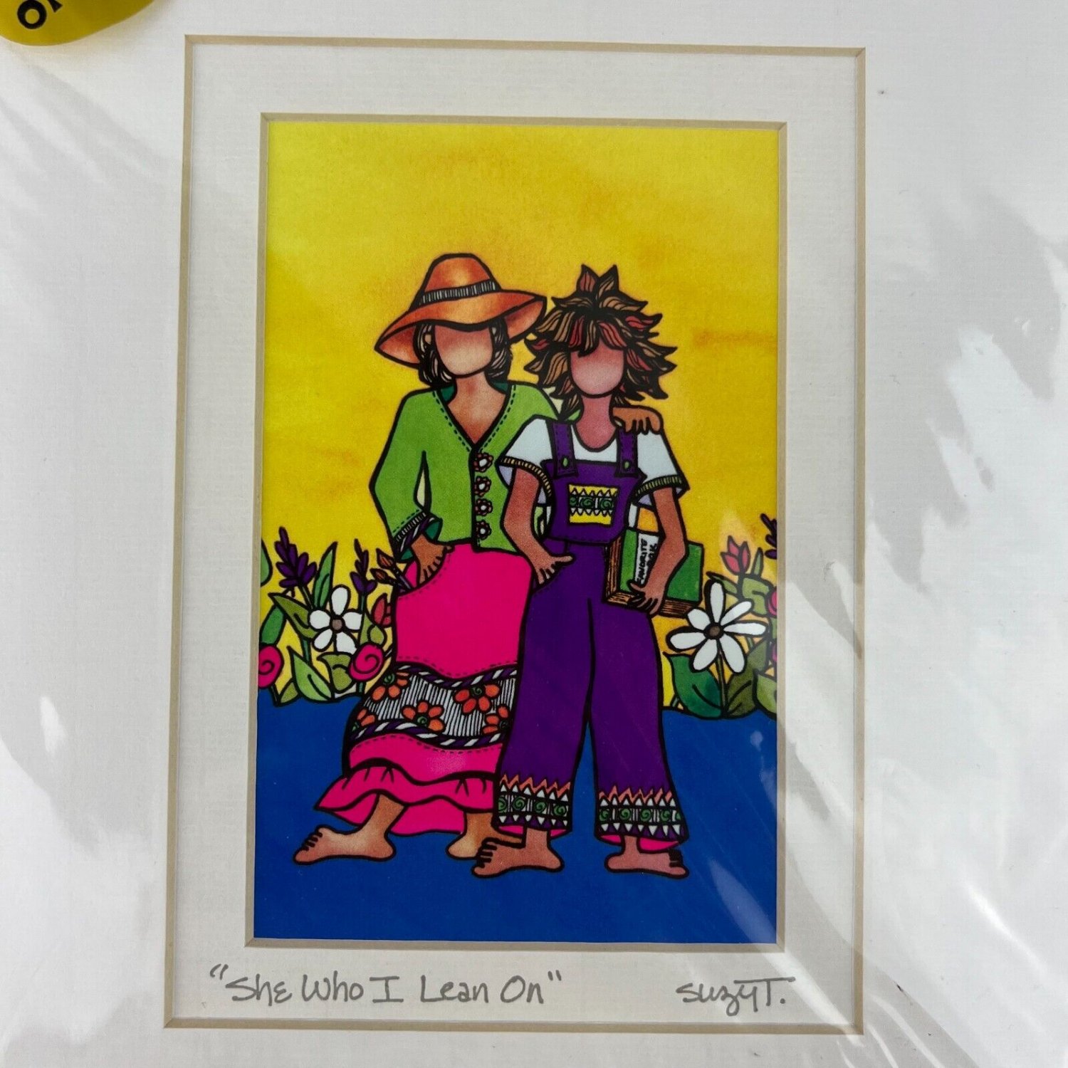 Susie Toronto - She Who I Lean On Hippie Colorful Art Print