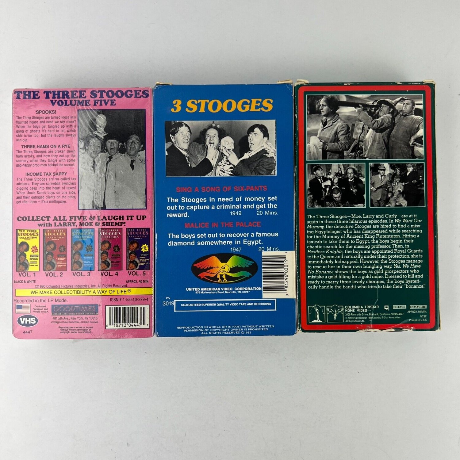The Three Stooges VHS Tape Lot 1
