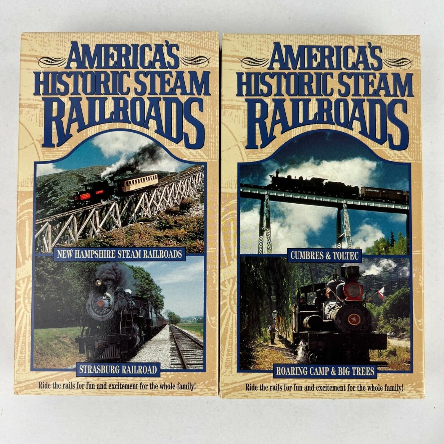 Americas Historic Steam Railroads VHS 1999 2Tape Set