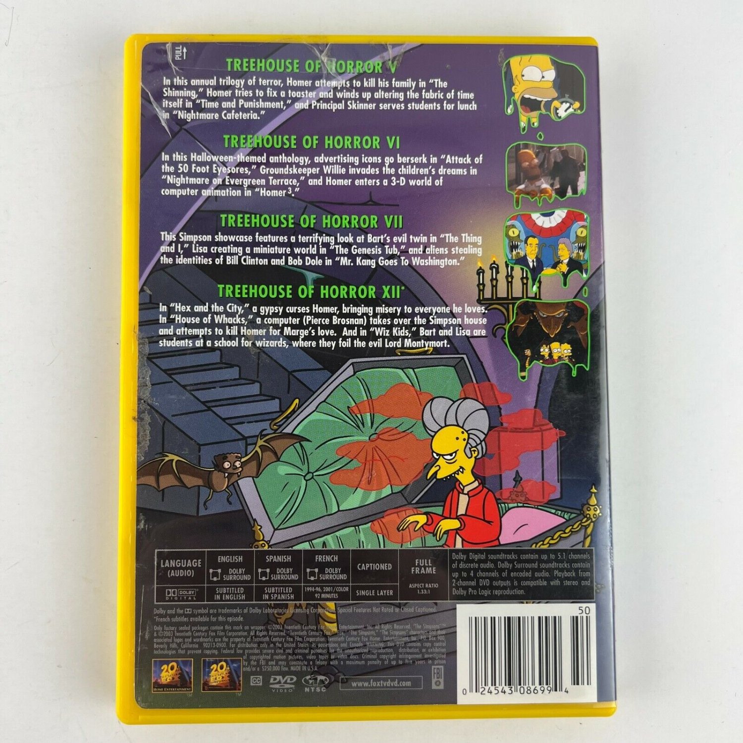 The Simpsons: Treehouse Of Horror (DVD, 2000)