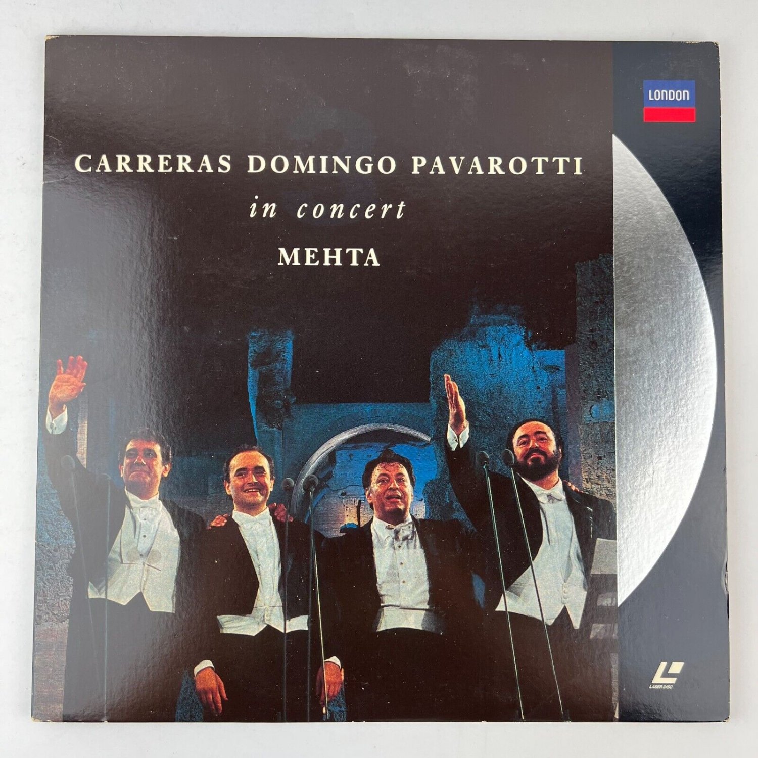 MEHTA Three Tenors in Concert Carreras/Domingo/Pavarotti LaserDisc LD ...