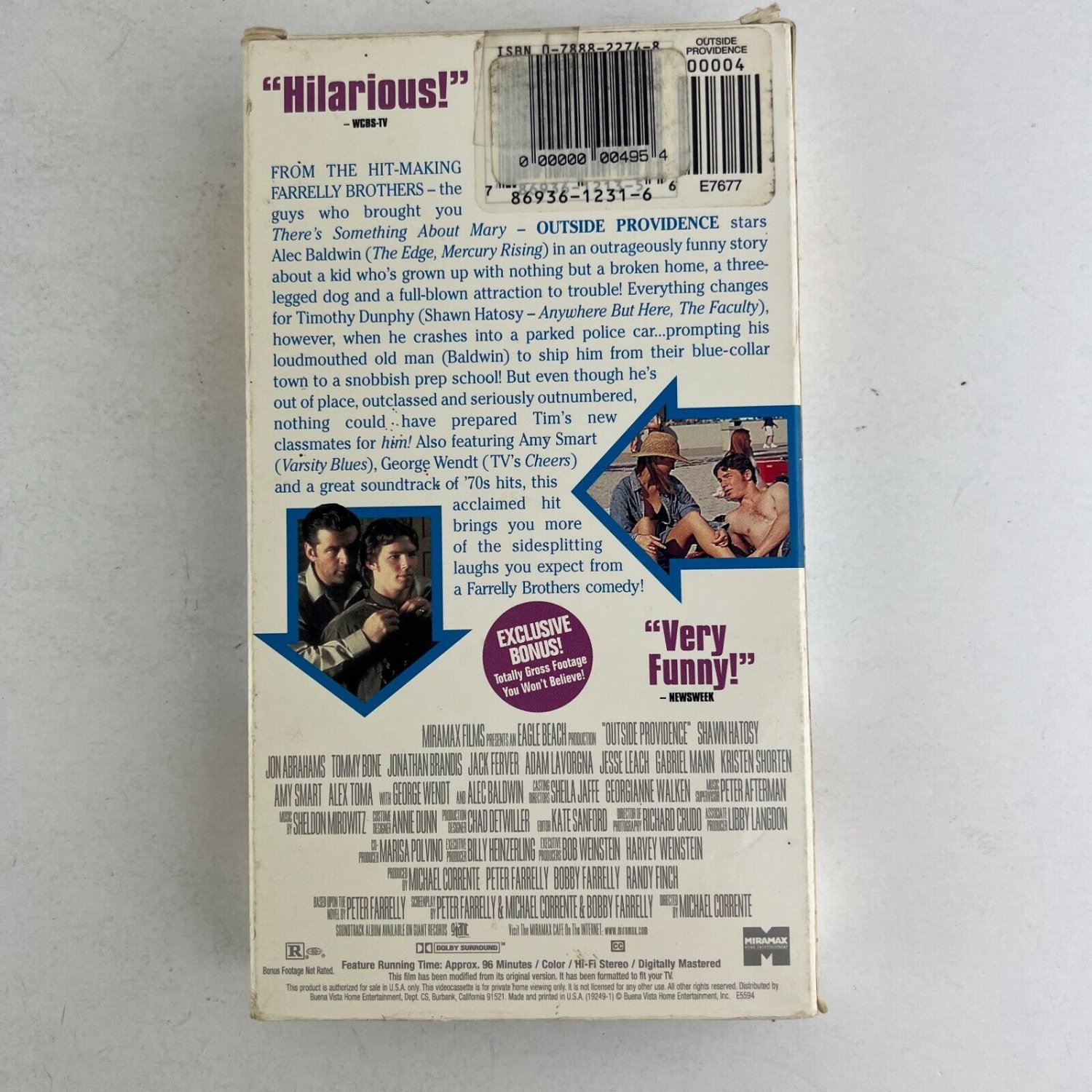 Outside Providence VHS Video Tape