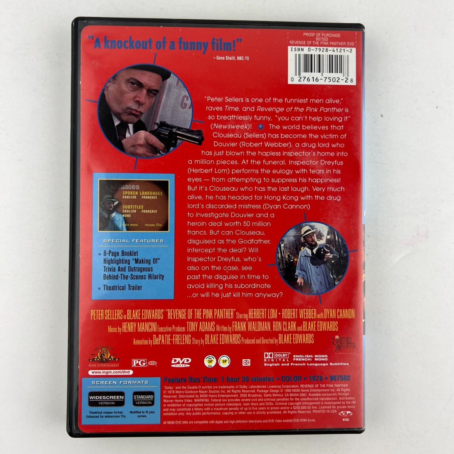 Revenge of the Pink Panther DVD Peter Sellers, Herbert Lom