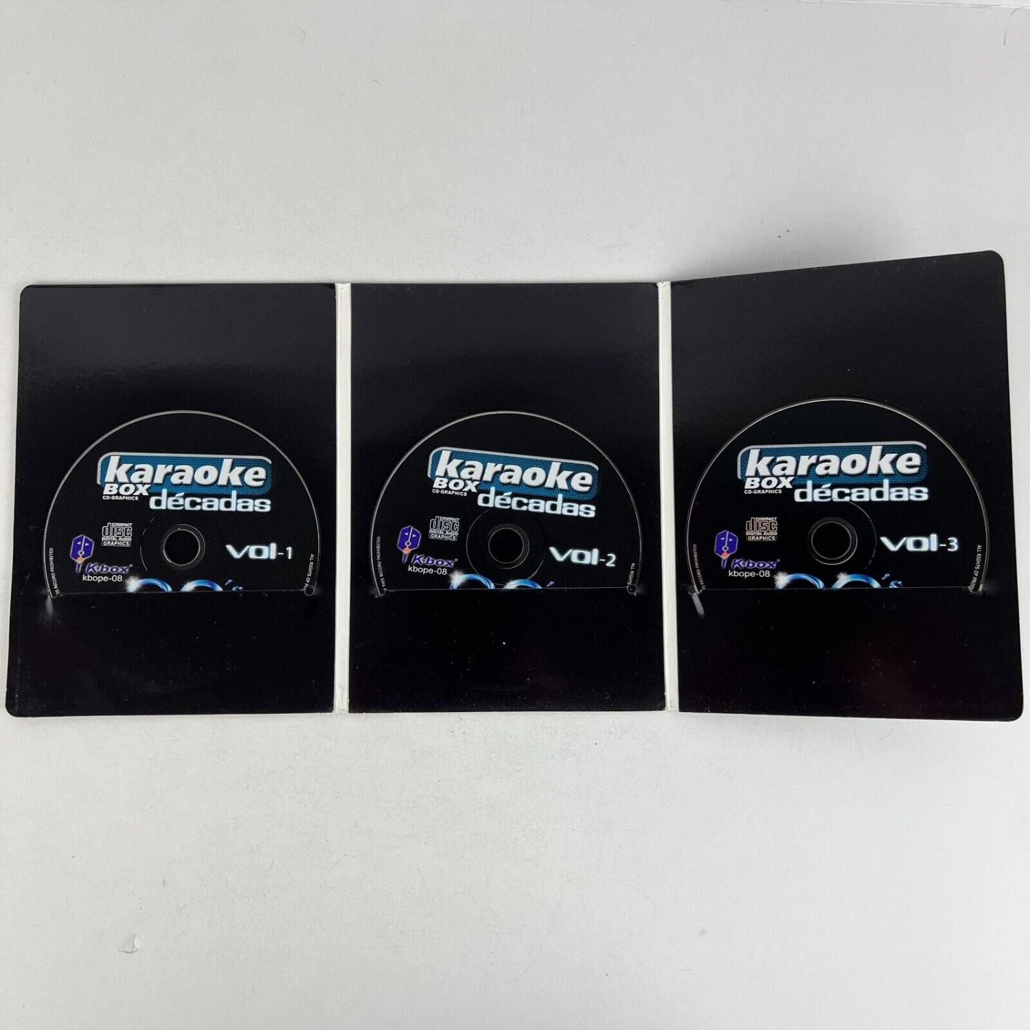 KBox Karaoke CD Decadas de los 90's 3 CD Disc Set KBOPE08